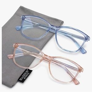 Madison Avenue Square Light Blocking Anti Glare/Eyestrain Computer Readers